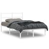 vidaXL Estructura cama sin colch&oacute;n con cabecero metal blanco 120x190cm