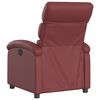 vidaXL Sill&oacute;n reclinable el&eacute;ctrico de cuero sint&eacute;tico rojo tinto