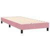 vidaXL Cama box spring con colch&oacute;n y LED terciopelo rosa 90x210 cm