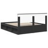 vidaXL Estructura de cama Negro 160 x 200 cm Madera de pino macizo