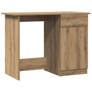vidaXL Escritorio de madera de ingenier&iacute;a roble artisan 100x50x76 cm