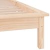 vidaXL Estructura de cama LED sin colchón madera maciza 90x200 cm