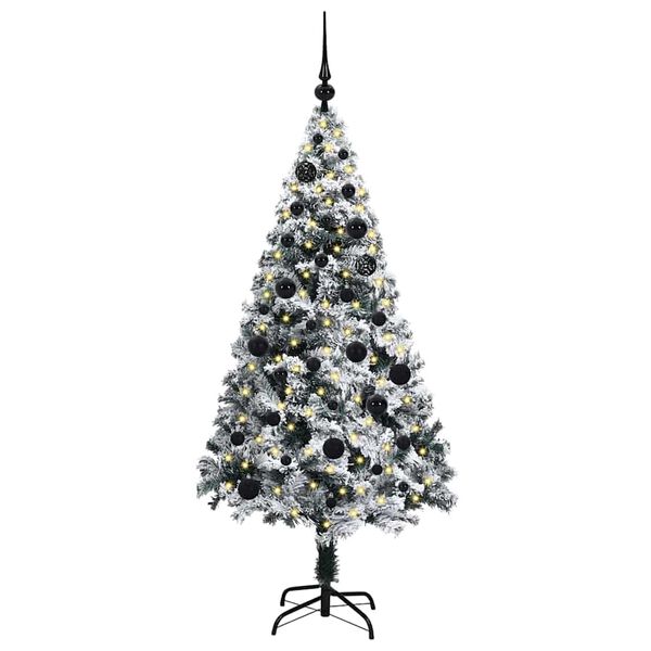 vidaXL Árbol de Navidad artificial Verde 150 cm PVC y Acero y Plástico
