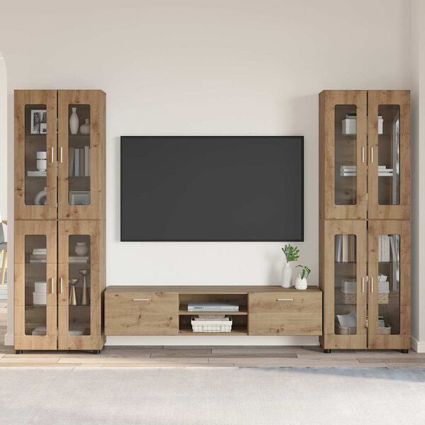 vidaXL Conjunto de mueble de TV con caj&oacute;n FLORIN Roble artesanal