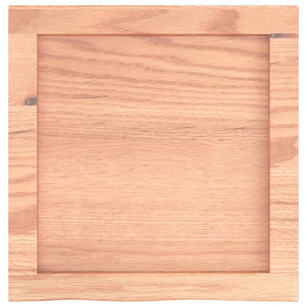 vidaXL Encimera ba&ntilde;o madera maciza tratada marr&oacute;n claro 40x40x(2-6) cm