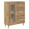 vidaXL Vitrina Roble artisan 69,5 x 34 x 90 cm Madera de ingenier&iacute;a