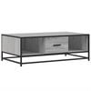 vidaXL Mesa de centro madera ingenier&iacute;a metal gris Sonoma 100x57x35 cm