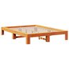 vidaXL Cama sin colch&oacute;n madera maciza de pino marr&oacute;n cera 140x190 cm