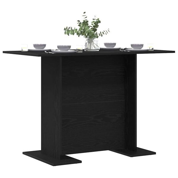 vidaXL Mesa de Comedor Roble negro 110 x 60 x 75 cm