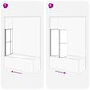 vidaXL Mampara de baño Esmerilado 120 x 70 x 137 cm