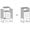 vidaXL Mesilla de noche antracita 36x39x78 cm acero laminado en frío