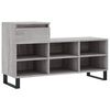 vidaXL Zapatero madera contrachapada gris Sonoma 102x36x60 cm