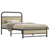 vidaXL Estructura de cama sin colch&oacute;n 107x203 cm madera roble Sonoma