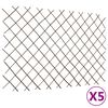 vidaXL Vallas enrejadas de sauce 5 unidades 180x120 cm