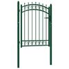 vidaXL Puerta de valla EMMEN con pinchos de acero, 103 x 109,5 cm, verde