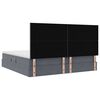 vidaXL Cama con almacenamiento y LED con LED Gris oscuro 200 x 200 cm