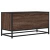 vidaXL Mueble TV metal y madera ingenier&iacute;a marr&oacute;n roble 80x34,5x40 cm
