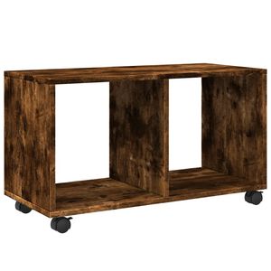 vidaXL Armario con ruedas madera ingenier&iacute;a roble ahumado 72x33x42,5cm