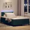 vidaXL Cama Box Spring LED Verde oscuro 120 x 200 cm Terciopelo