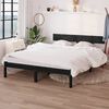 vidaXL Estructura de cama sin colchón madera maciza negro 160x200 cm