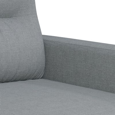 vidaXL Juego de sofás con cojines 3 piezas tela gris claro
