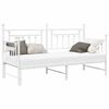 vidaXL Estructura de cama de día con cabecera Blanco 80 x 200 cm Acero