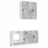 vidaXL Unidad de cocina PORTO 5 uds. Gris Hormig&oacute;n
