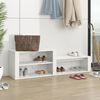 vidaXL Mueble zapatero madera contrachapada blanco brillo 150x35x45 cm