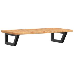vidaXL Estante de lavabo de pared de acero y madera maciza de roble