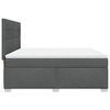 vidaXL Cama box spring con colch&oacute;n tela gris oscuro 180x200 cm