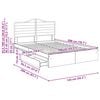 vidaXL Cama con almacenamiento 140 x 200 cm Madera de ingenier&iacute;a