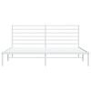 vidaXL Estructura cama sin colch&oacute;n con cabecero metal blanco 193x203cm