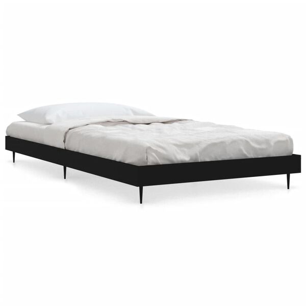 vidaXL Estructura de cama madera de ingenier&iacute;a negra 90x190 cm