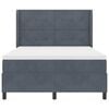 vidaXL Cama tipo Box Spring Gris oscuro 160 x 200 cm Terciopelo