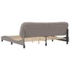 vidaXL Estructura de cama sin colch&oacute;n Hvar tela gris taupe 200x200 cm