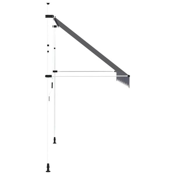 vidaXL Toldo manual retr&aacute;ctil azul y blanco a rayas 300 cm