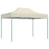 vidaXL Carpa plegable profesional acero color crema 3x4 m