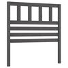 vidaXL Cabecero de cama madera maciza de pino gris 81x4x100 cm