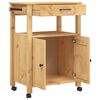 vidaXL Carrito de cocina MONZA madera maciza de pino 60x40x88,5 cm