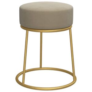 vidaXL Hocker redondo gris oscuro terciopelo
