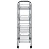 vidaXL Carrito de cocina 4 niveles hierro gris 46x26x85 cm