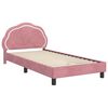 vidaXL Cama para niños con cabecero Rosa 90 x 190 cm Terciopelo