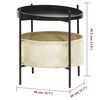 vidaXL Mesa auxiliar con cesta crema 40x40x45,5 cm