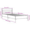 vidaXL Estructura de cama madera de ingenier&iacute;a y metal negra 75x190 cm