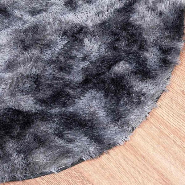 vidaXL Alfombra de pelo largo NAVARRA gris oscuro 240x240 cm poli&eacute;ster