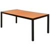 vidaXL Mesa de jard&iacute;n de aluminio y WPC marr&oacute;n 185x90x74 cm