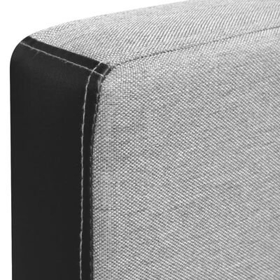 vidaXL Sofá cama de esquina tela negro y gris 218x155x69 cm