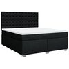 vidaXL Cama box spring con colch&oacute;n tela negro 180x200 cm
