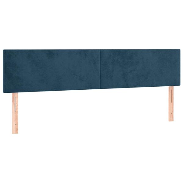 vidaXL Cabeceros terciopelo azul oscuro 180x5x78/88 cm
