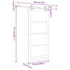 vidaXL Puerta Corredera Marr&oacute;n 93 x 211 cm Madera de pino macizo